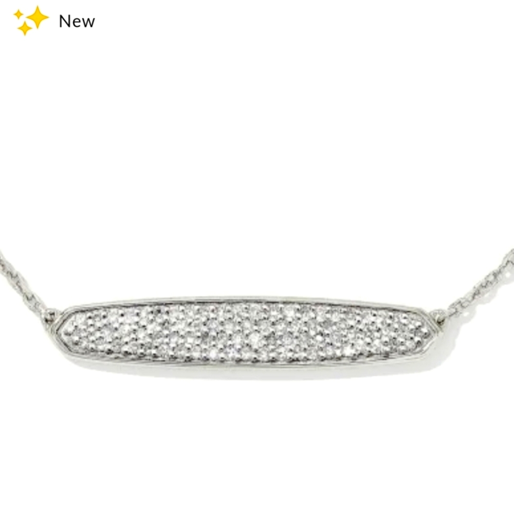 Brand New Kendra Scott "Mattie Pave" Pendant Diamond Necklace